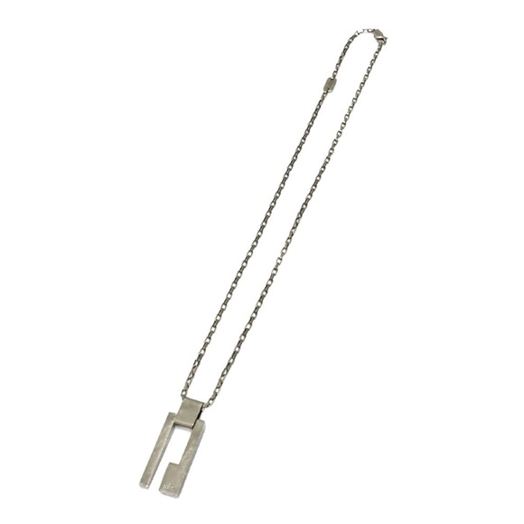 Gucci GG Plate Logo Necklace Silver - Picture 2 of 11